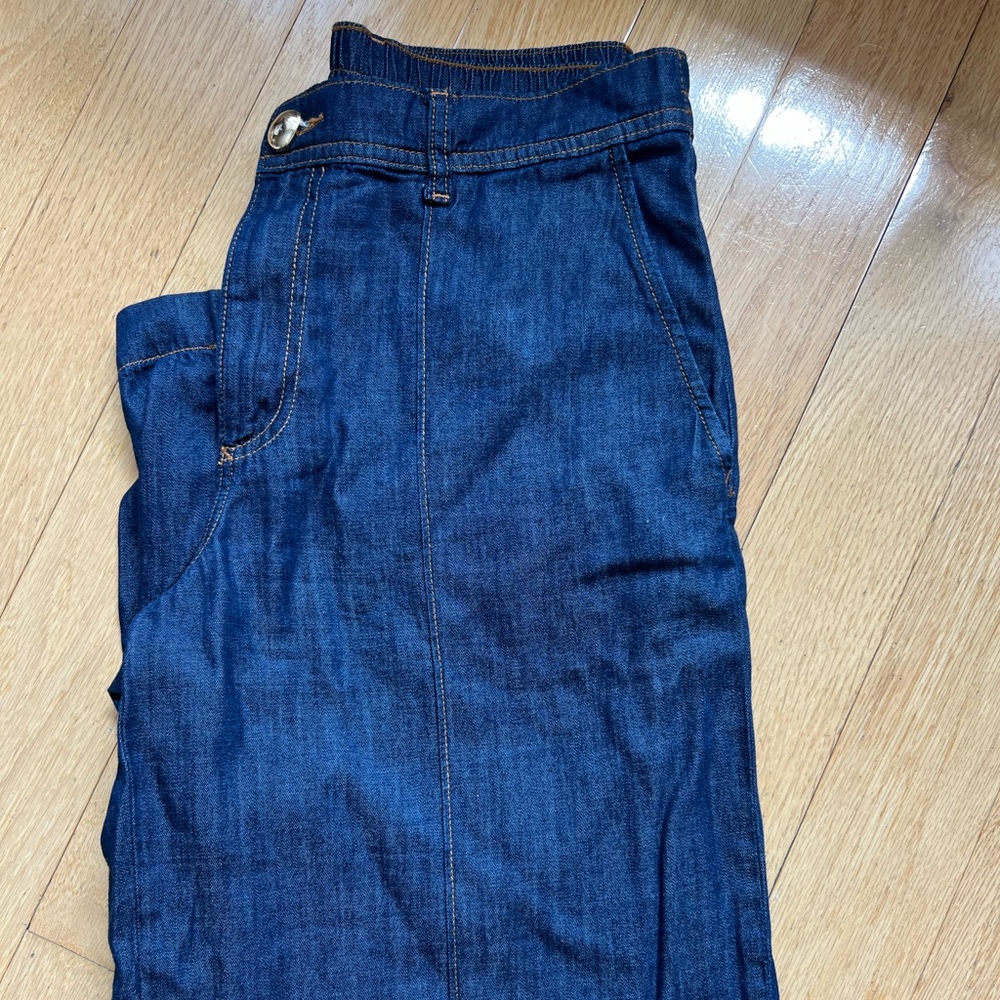 Zara dark denim trouser pants NEVER WORN